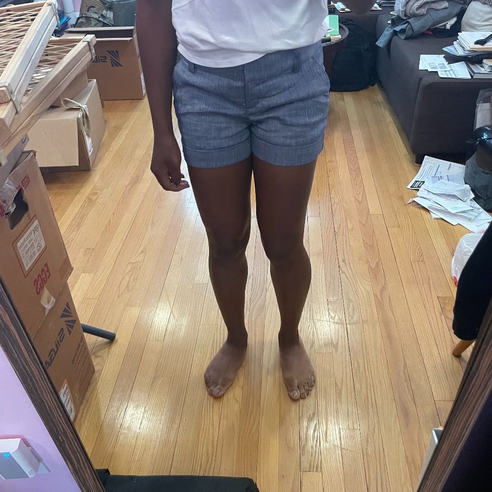 Express Classy Low Rise Denim Blue Shorts